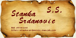Stanka Srdanović vizit kartica